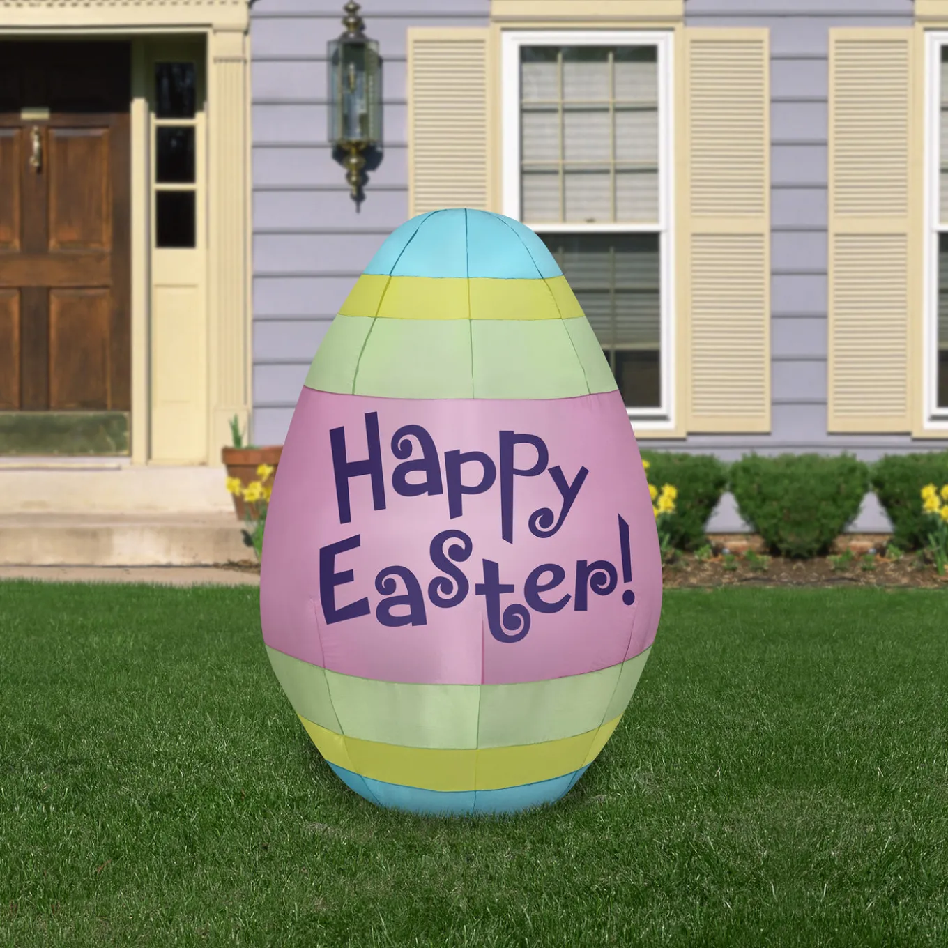66 in. Inflatable Happy Easter Egg Decoration