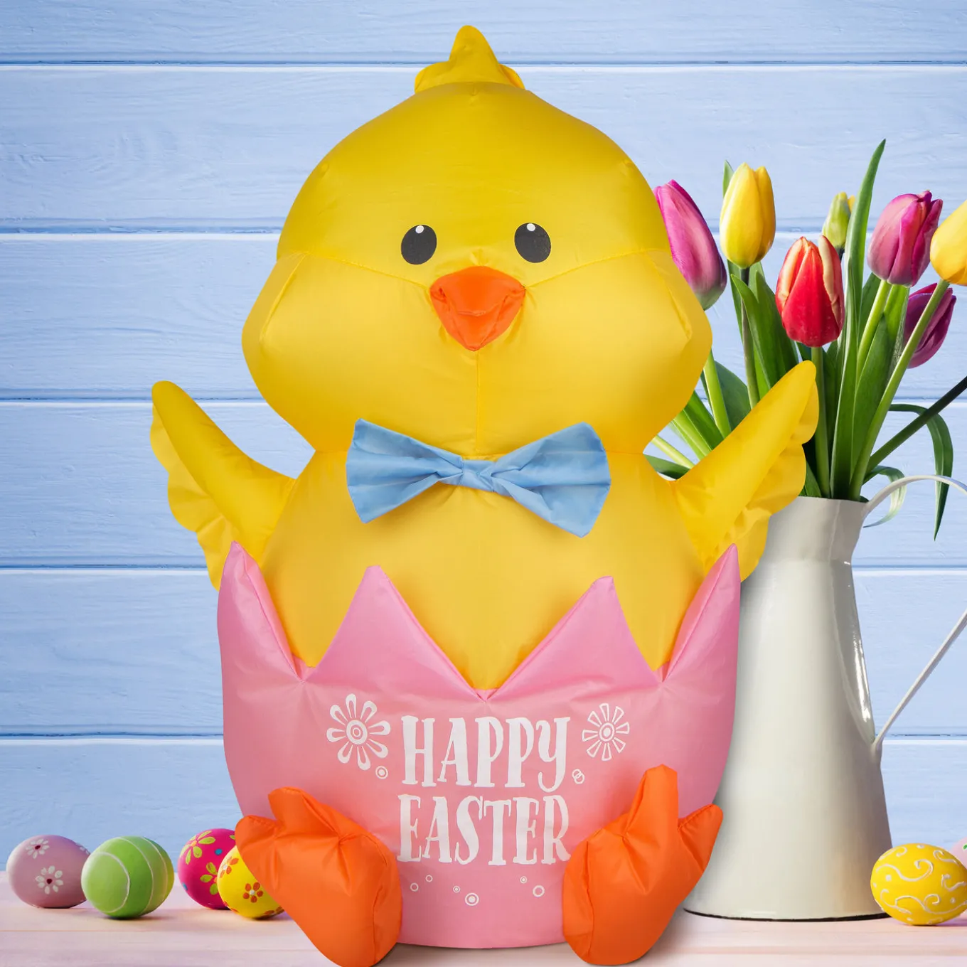 20 in. Inflatable Waving Chick Easter Decoration