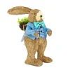 10 in. Male Bunny in Blue Coat Table Decoration
