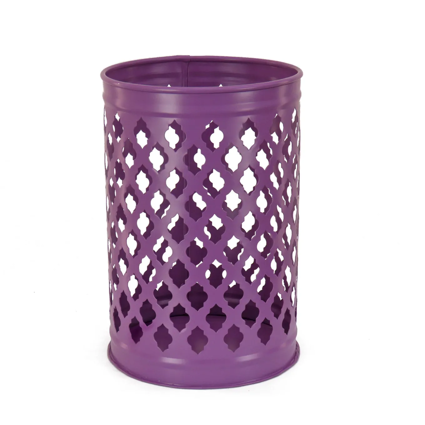 12 in. Modern Design and Finish Dusty Lavender Outdoor Lantern Candleholder