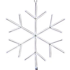 16 in. Neon Styled Snow Flake Decoration with White LED Lights