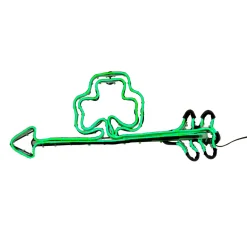 20 in. Patrick's Day Green Neon Style Shamrock Decoration