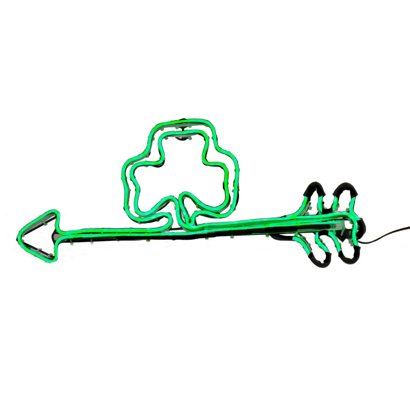 20 in. Patrick's Day Green Neon Style Shamrock Decoration