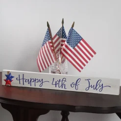 19 in. Patriotic Happy 4th of July Table Decoration