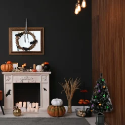 12 in. 30-Piece Halloween Orange, Green, Purple Globe Shape Ornament Set