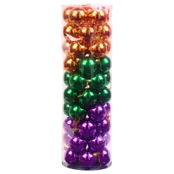 20 in. 50-Piece Halloween Orange, Green and Purple Ball Ornaments Set