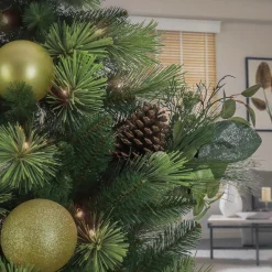 19 in. Pine, Berry and Cone Plastic Pick