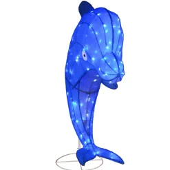 40 in. Pre-Lit Blue Dolphin Outdoor Decoration with LED Lights