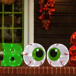 14 in. Pre-Lit BOO Sign with LED Lights