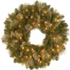 24 in. Pre-Lit Carolina Pine Wreath with LED Lights