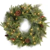 30 in. Pre-Lit Colonial Fir Wreath with Clear Lights