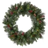 30 in. Pre-Lit Crestwood Spruce Wreath with Warm White LED Lights