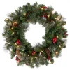 24 in. Pre-Lit Crestwood Spruce Wreath with Clear Lights - Plug In