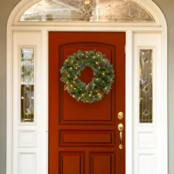24 in. Pre-Lit Crestwood Spruce Wreath with Twinkly LED Lights