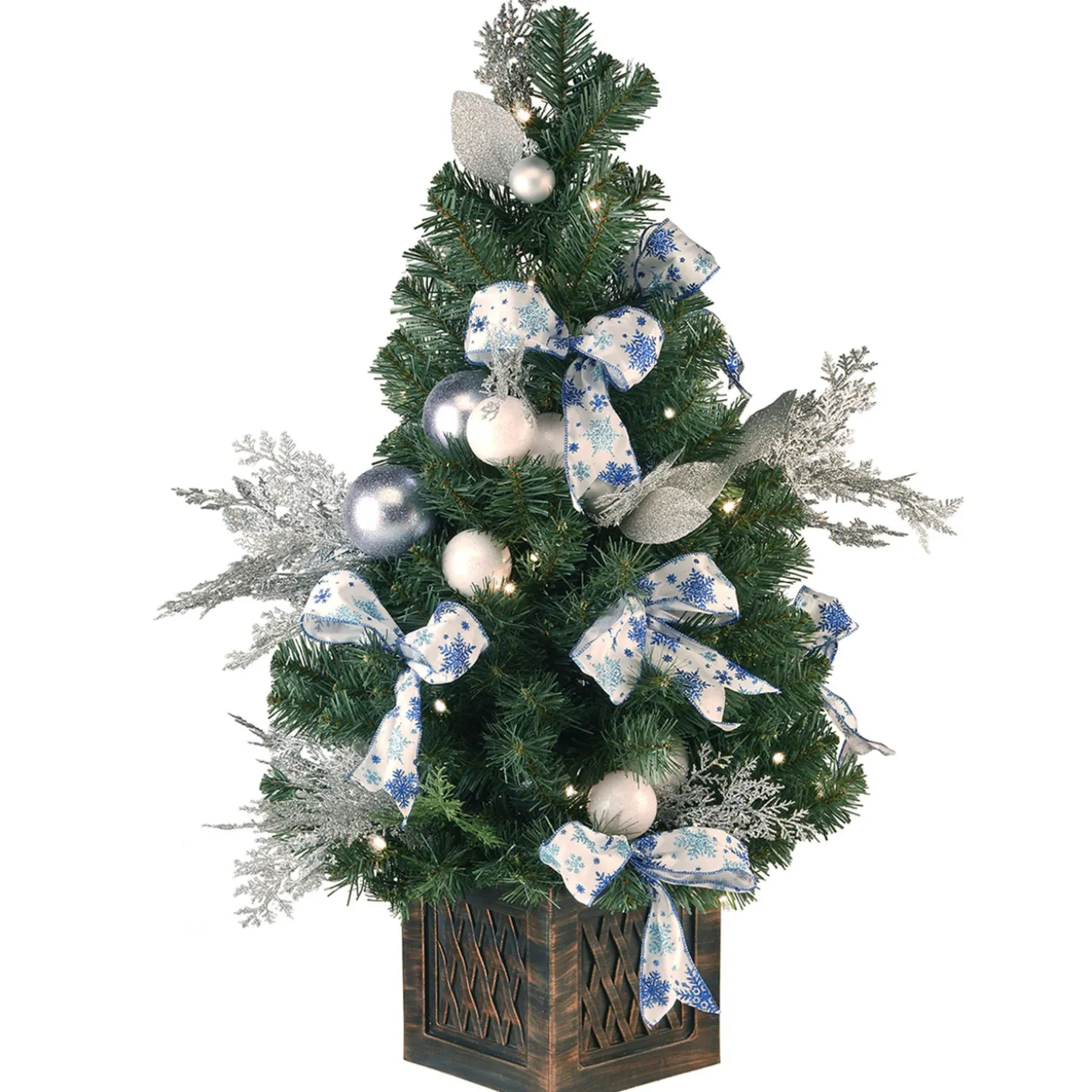 40 in. Pre-Lit Decorative Collection Ornament Tree with Clear Lights