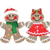 35 in. Pre-Lit Gingerbread Cookie Couple