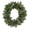 30 in. Pre-Lit Glistening Pine Wreath with LED Lights