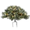 36 in. Pre-Lit Glittery Bristle Pine Urn Filler with LED Lights