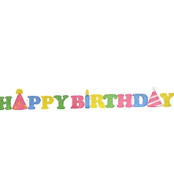 15 in. Pre-Lit Happy Birthday Outdoor Decoration with LED Lights