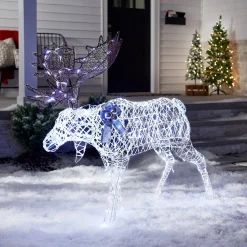50 in. Pre-lit Moose Decoration