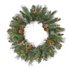 24 in. Pre-Lit North Conway Wreath with Clear Lights