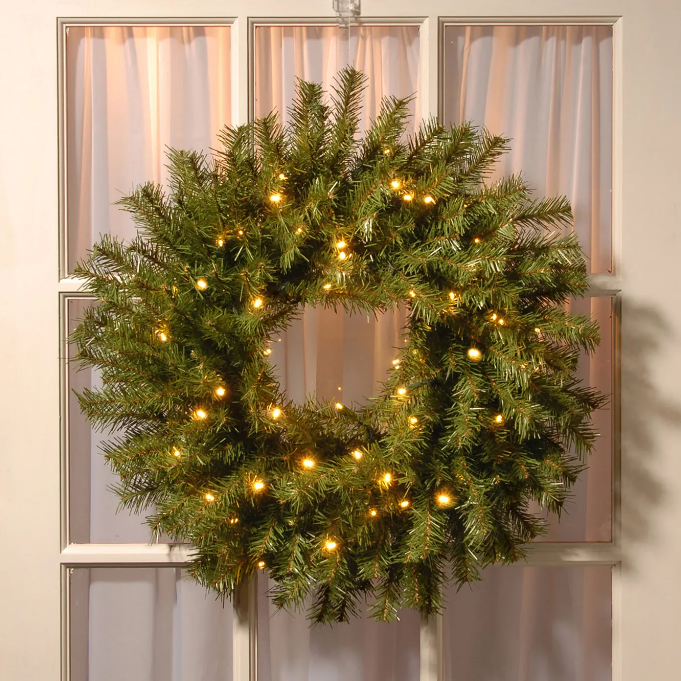 24 in. Pre-Lit Norwood Fir Wreath with Twinkly LED Lights