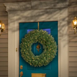 36 in. Pre-Lit Norwood Fir Wreath with Clear Lights