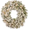 24 in. Pre-Lit Snowy Sheffield Spruce Wreath with Twinkly LED Lights