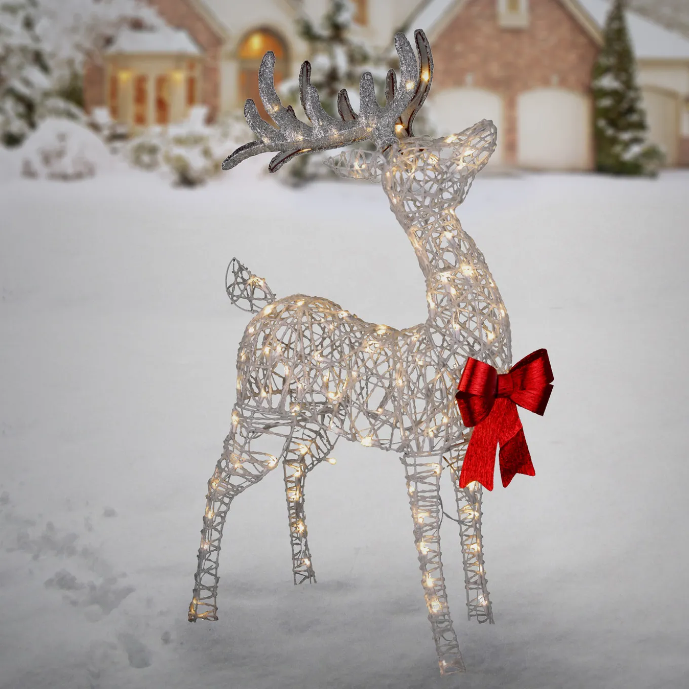 48 in. Pre-lit Standing Buck