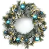 24 in. Pre-Lit Tinkham Pine Wreath with LED Lights