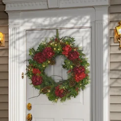 30 in. Pre-Lit Vienna Waltz Decorated Wreath with LED Lights