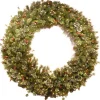 60 in. Pre-Lit Wintry Pine Wreath with Clear Lights