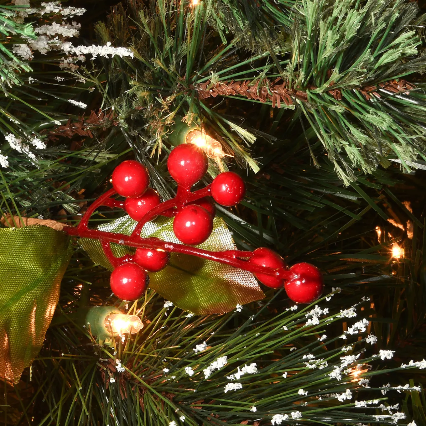 24 in. Pre-Lit Wintry Pine Wreath with Clear Lights