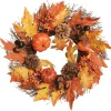 15 in. Pumpkins and Maple Leaves Wreath