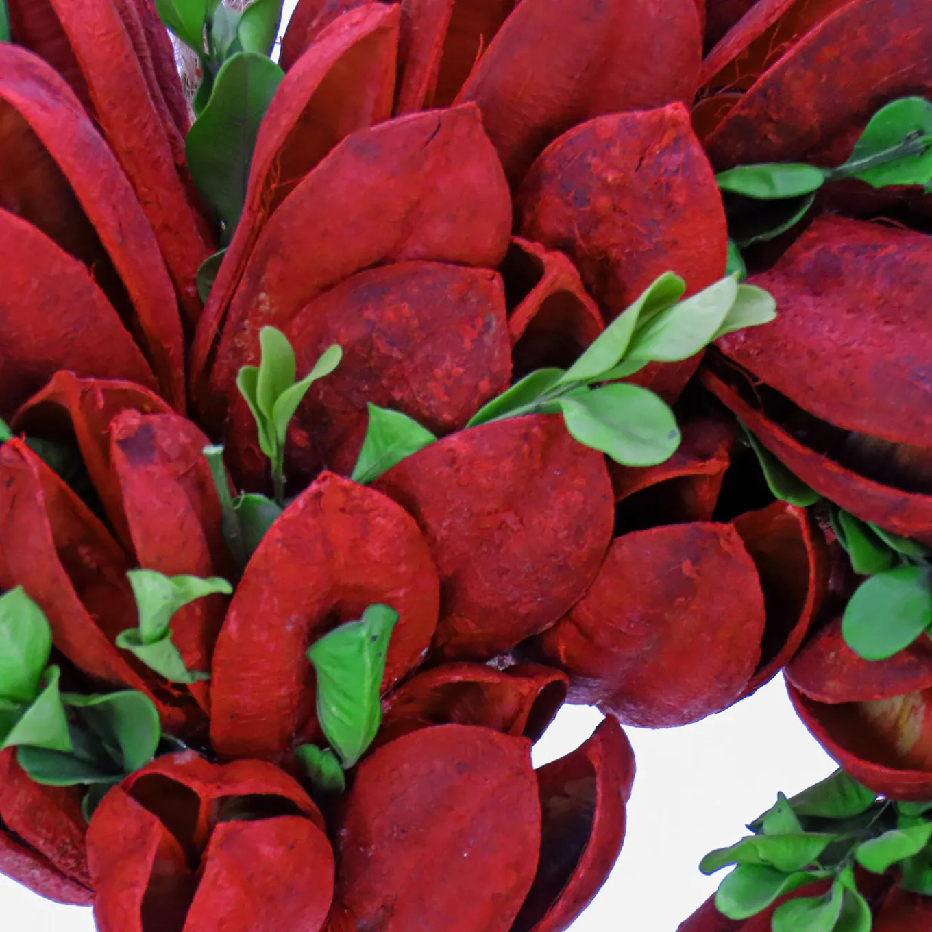 12 in. Red Petals and Leaves Floral Valentine’s Heart