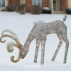 28 in. Reindeer Decoration with LED Lights