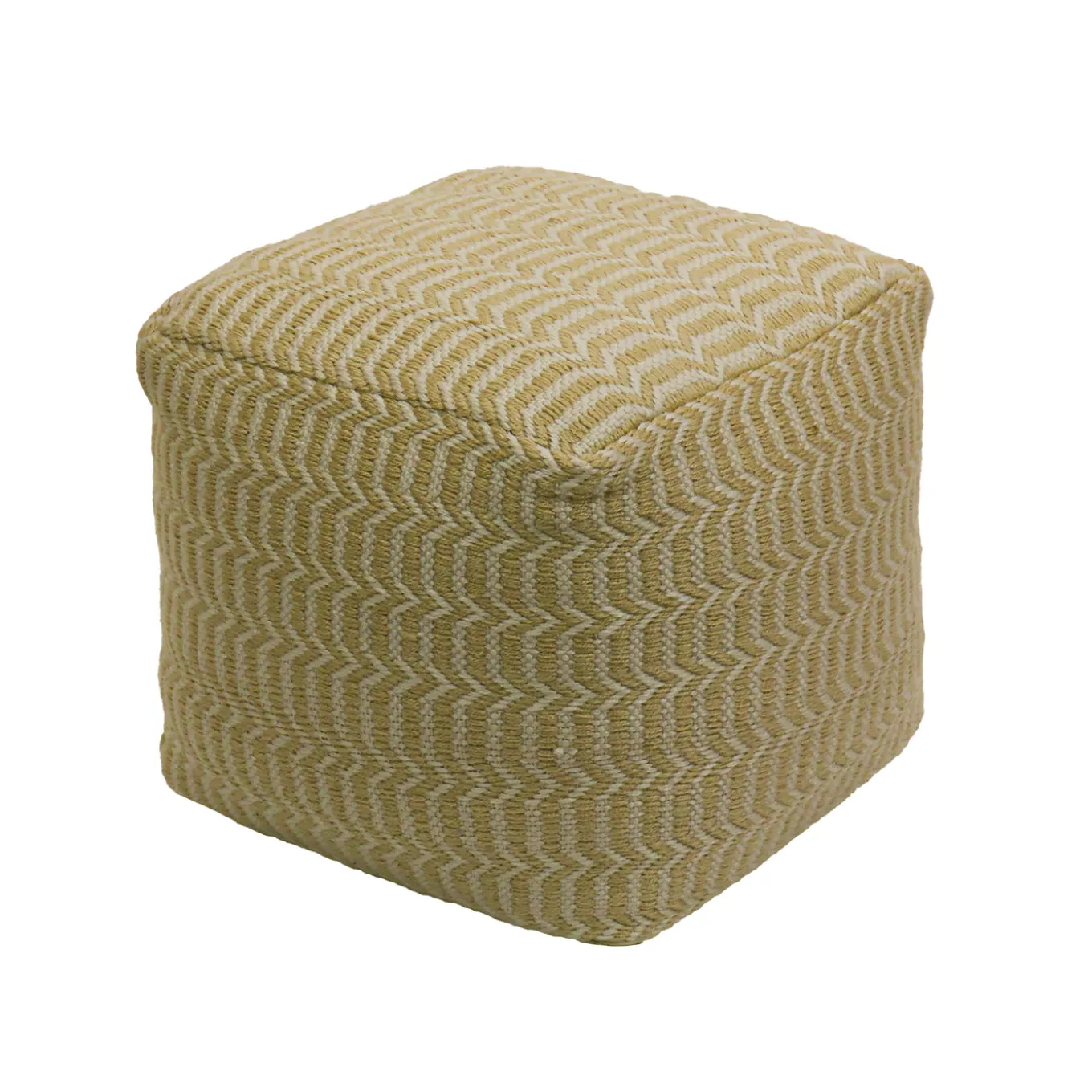 16 in. Sand Hand Woven Pouf Ottoman