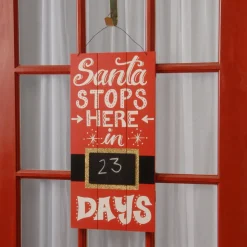 22 in. Santa Countdown Wall Art