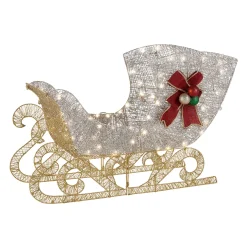 38 in. Santas Sleigh with LED Lights