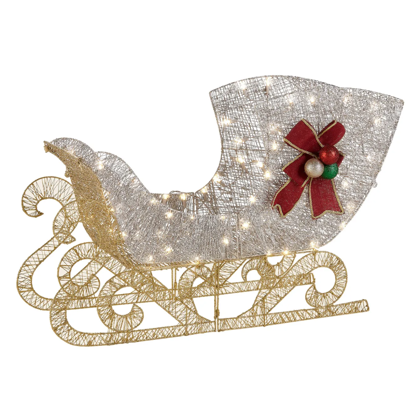 38 in. Santas Sleigh with LED Lights