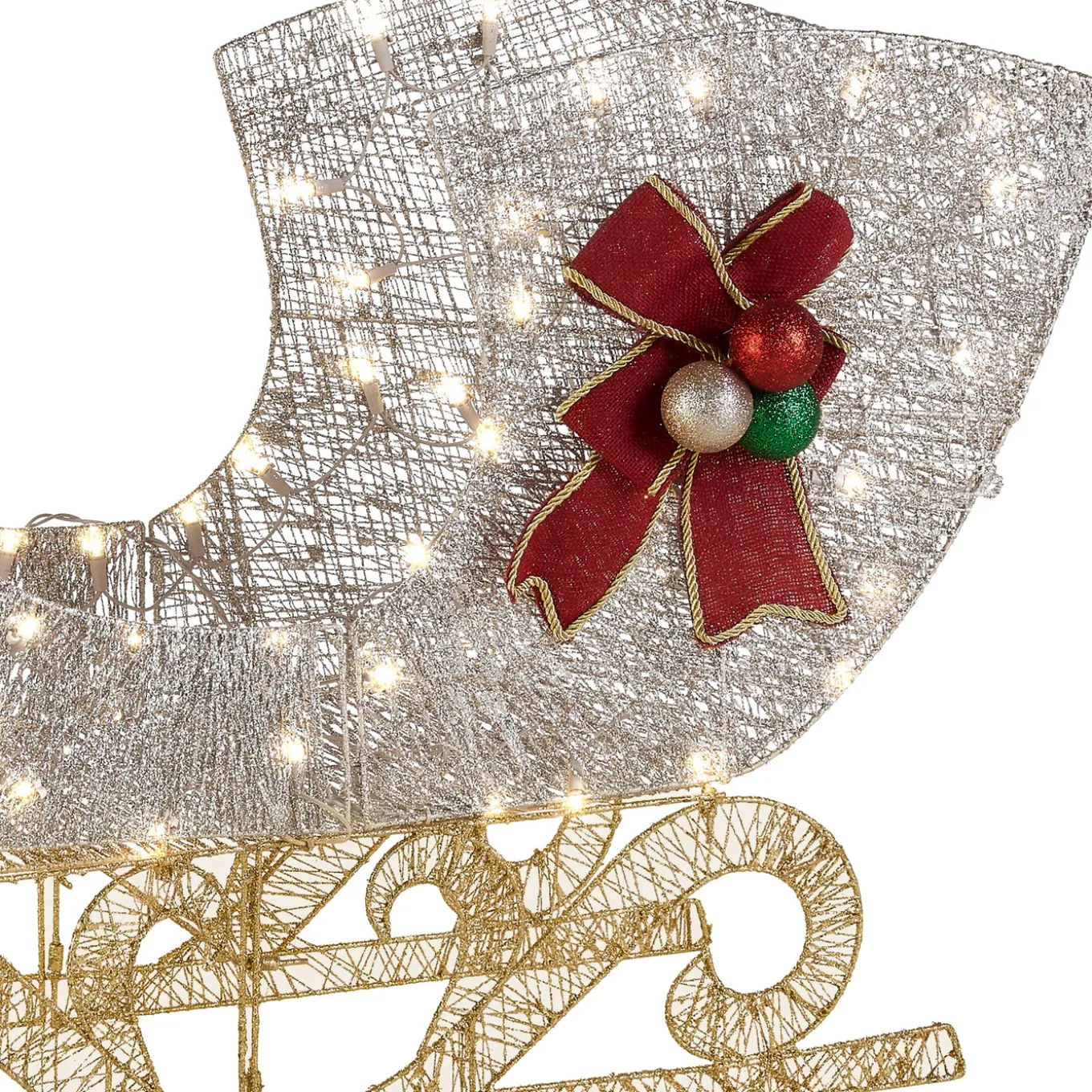 38 in. Santas Sleigh with LED Lights