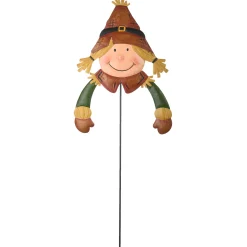 26 in. Scarecrow Girl Garden Stake Outdoor Fall Decoration