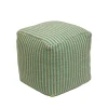 16 in. Sea Mist Hand Woven Pouf Ottoman