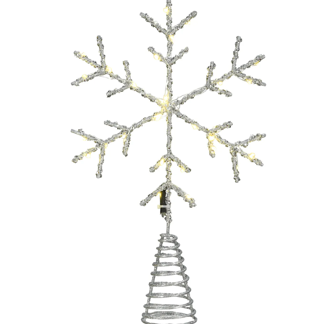 14.5 in. Snowflake Tree Top for Artificial Trees with Dual Color Lights