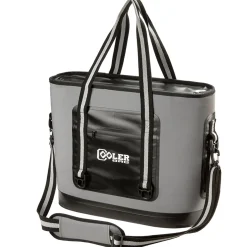 16 in. Soft Sided Cooler Bag Gray with Black Trim