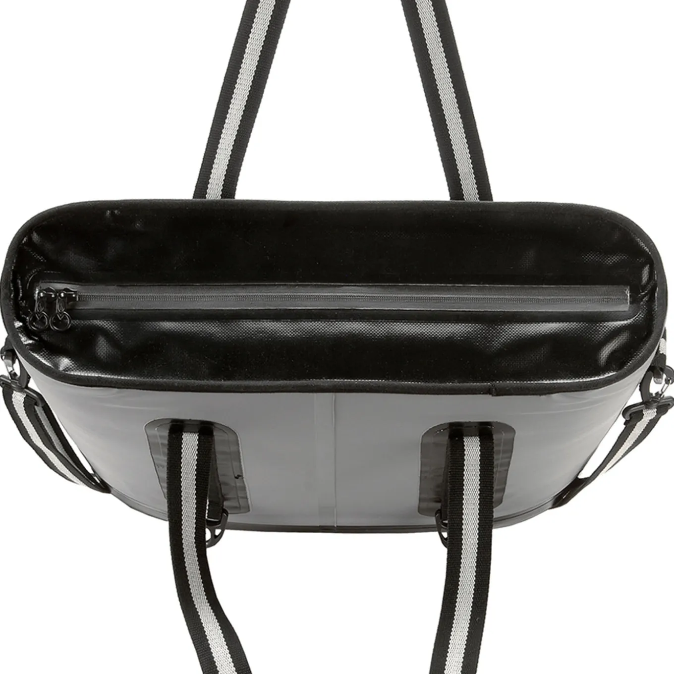 16 in. Soft Sided Cooler Bag Gray with Black Trim