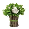 9 in. Spring Floral Bundle with Floral Blooms, Twig Base