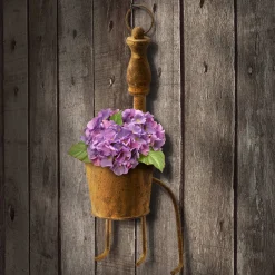 15 in. Spring Garden Tool Metal Fork Flowerpot