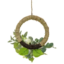 20 in. Spring Hoop Wreath with Dahlia, Peony, and Hydrangea Blooms