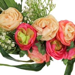 16 in. Spring Hoop Wreath with Eucalyptus and Buttercups